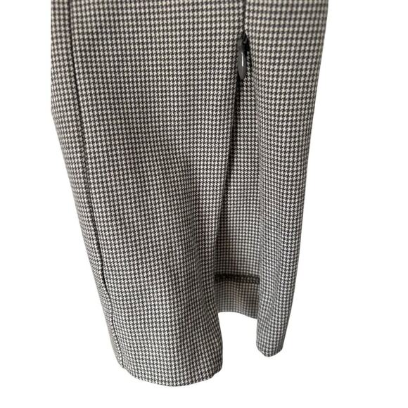 Loft Pants Womens Size 10 Grey White Herringbone Ankle Zip Tapered Leg Career - Picture 8 of 14